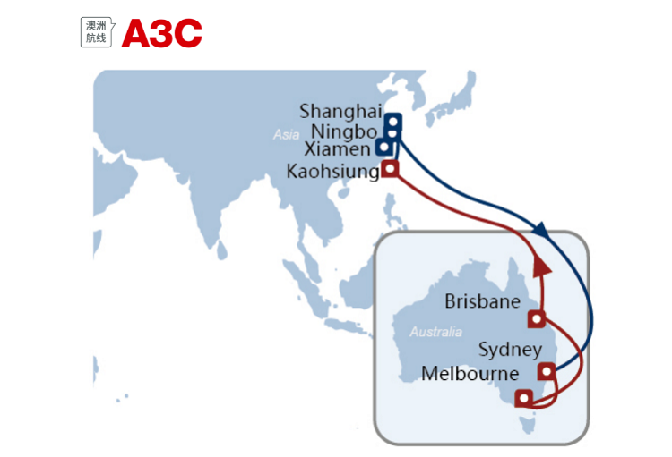 海运到澳大利亚 A3C